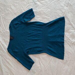 Ann Taylor Teal Short Sleeve Sweater